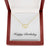 Happy Birthday - 10k Solid Gold and Single Cut Diamonds Everlasting Love Necklace