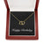 Happy Birthday v2 - 10k Solid Gold and Single Cut Diamonds Everlasting Love Necklace