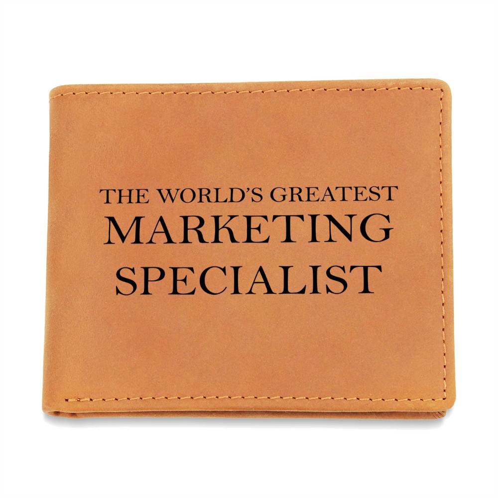 World's Greatest Marketing Specialist - Leather Wallet