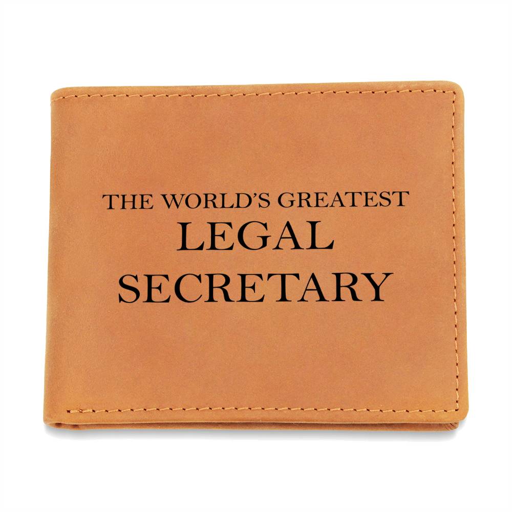 World's Greatest Legal Secretary - Leather Wallet