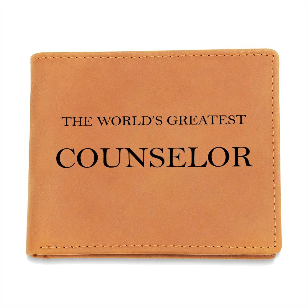World's Greatest Counselor - Leather Wallet