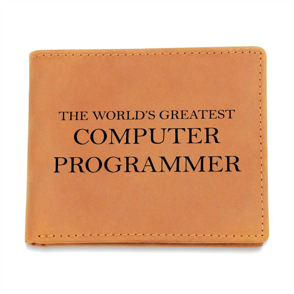 World's Greatest Computer Programmer - Leather Wallet