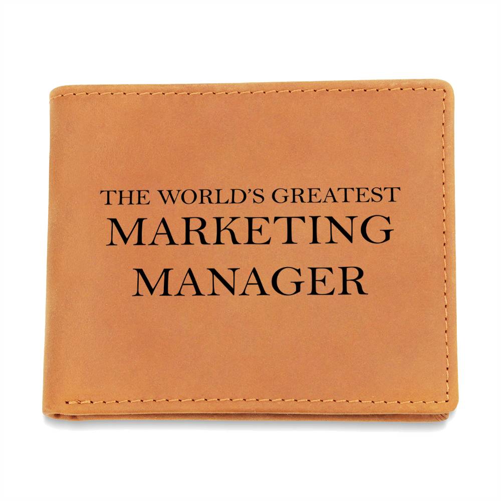 World's Greatest Marketing Manager - Leather Wallet