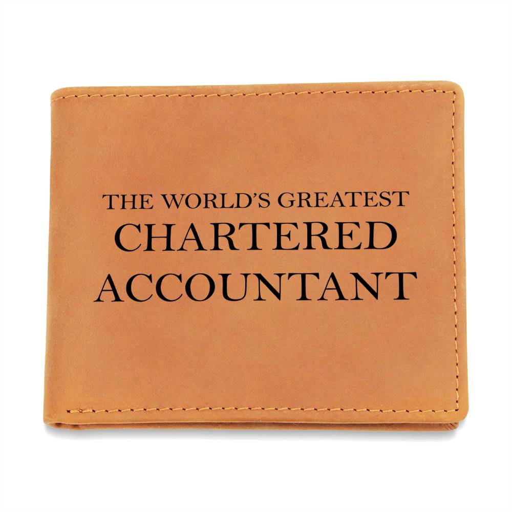 World's Greatest Chartered Accountant - Leather Wallet