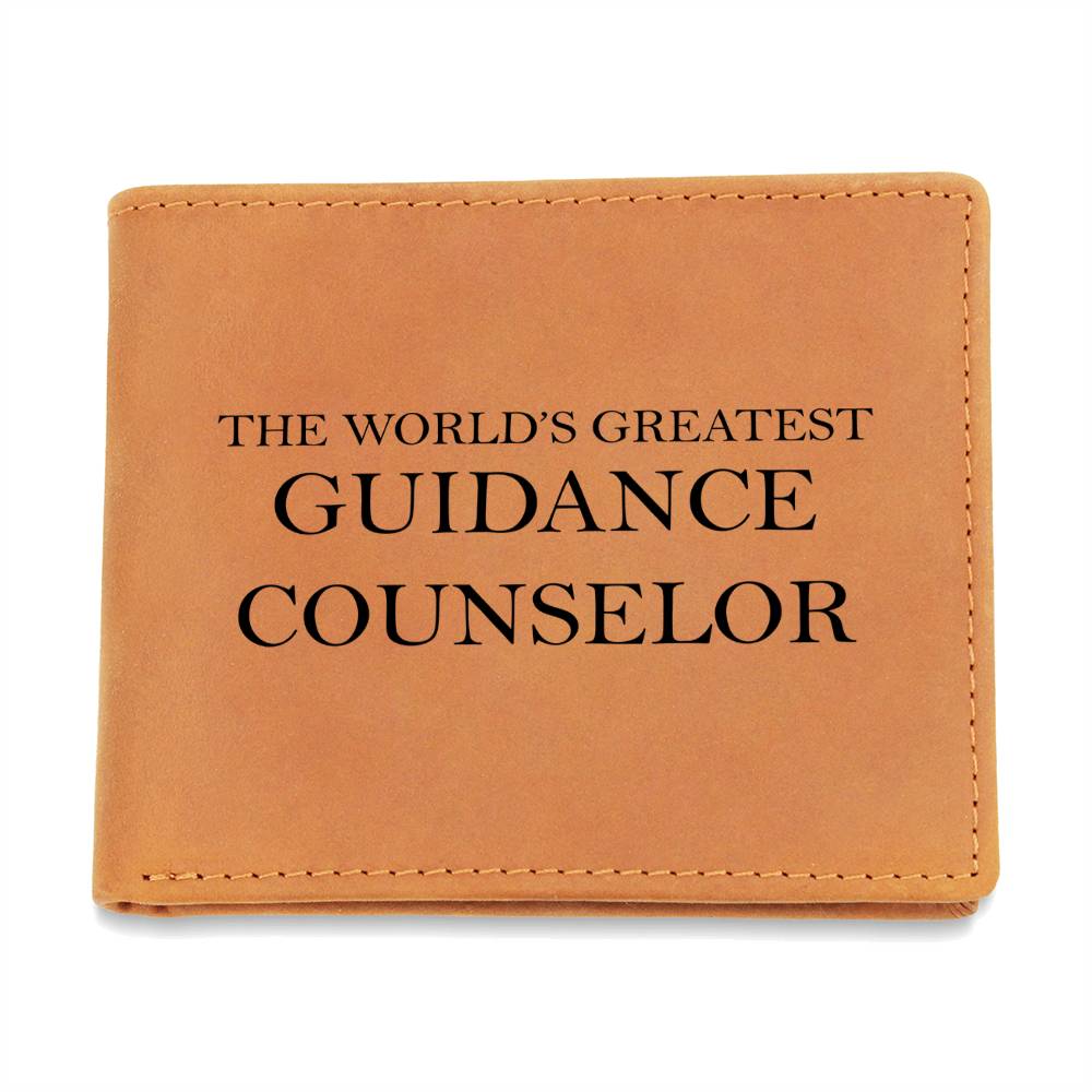 World's Greatest Guidance Counselor - Leather Wallet