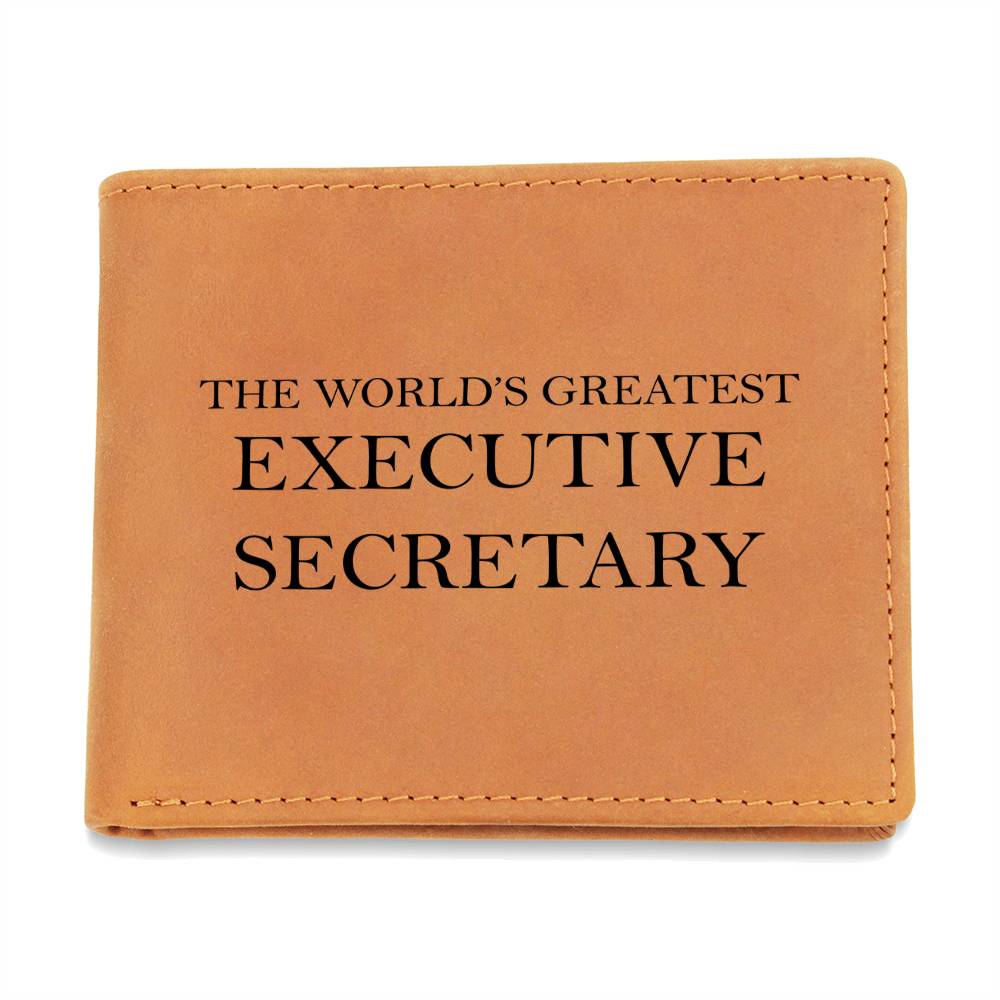 World's Greatest Executive Secretary - Leather Wallet