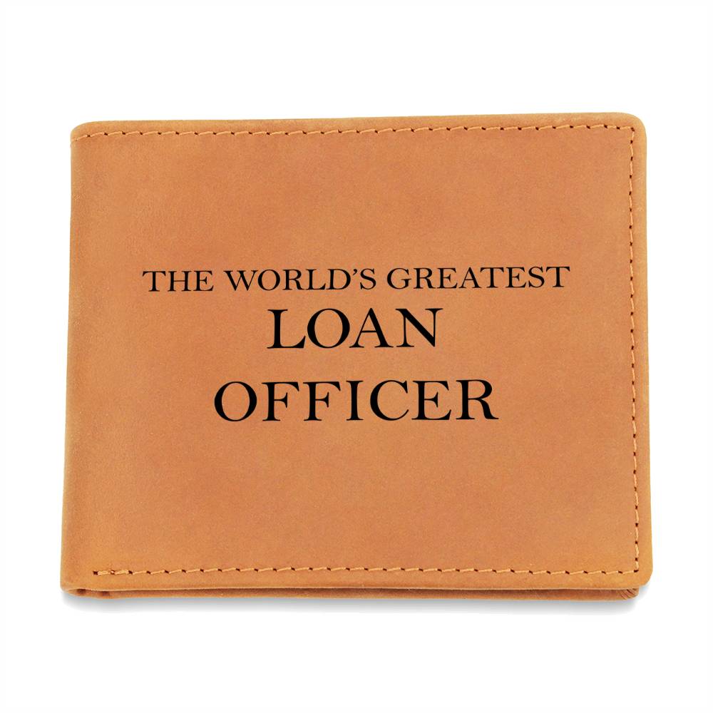 World's Greatest Loan Officer - Leather Wallet