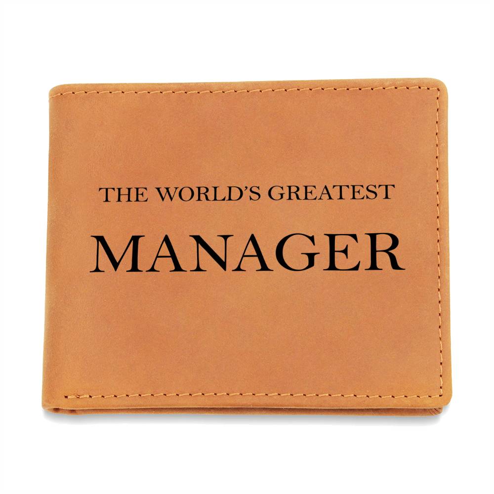 World's Greatest Manager - Leather Wallet