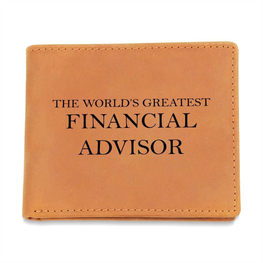 World's Greatest Financial Advisor - Leather Wallet