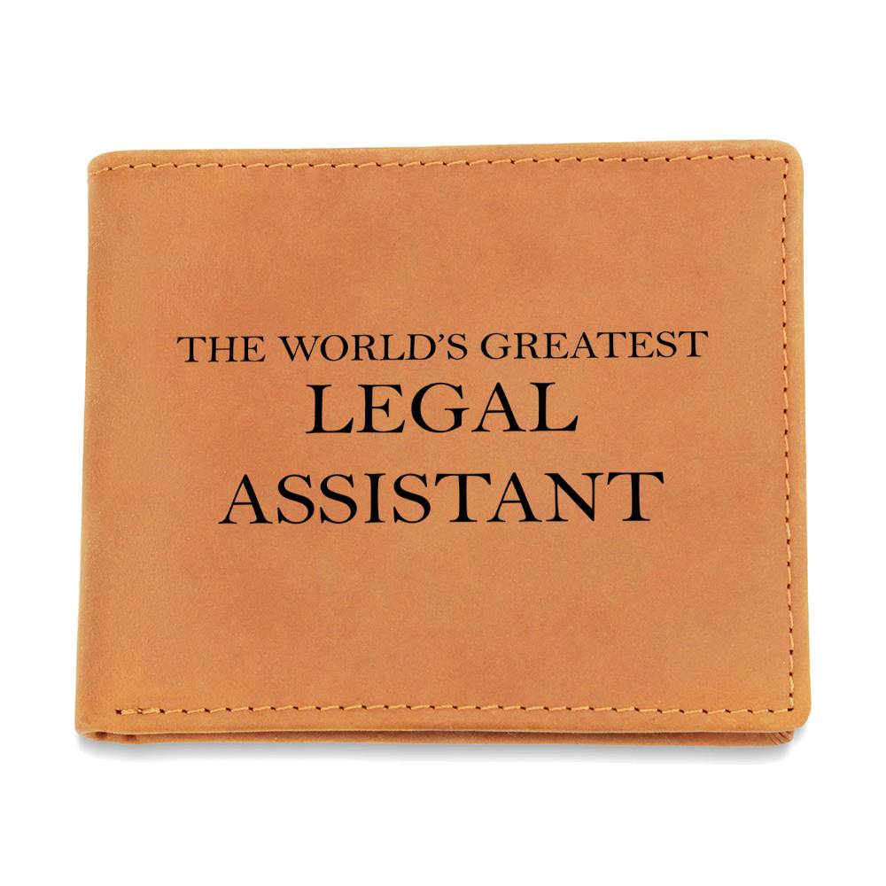 World's Greatest Legal Assistant - Leather Wallet