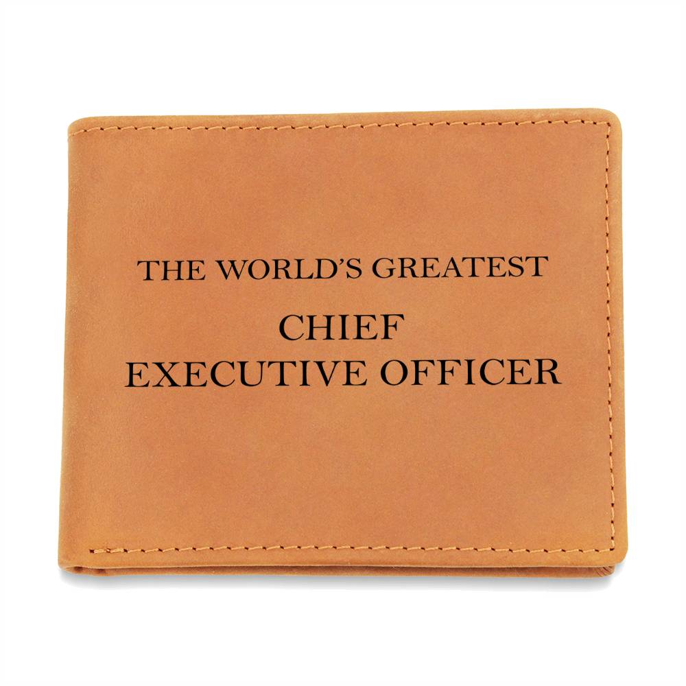 World's Greatest Chief Executive Officer - Leather Wallet