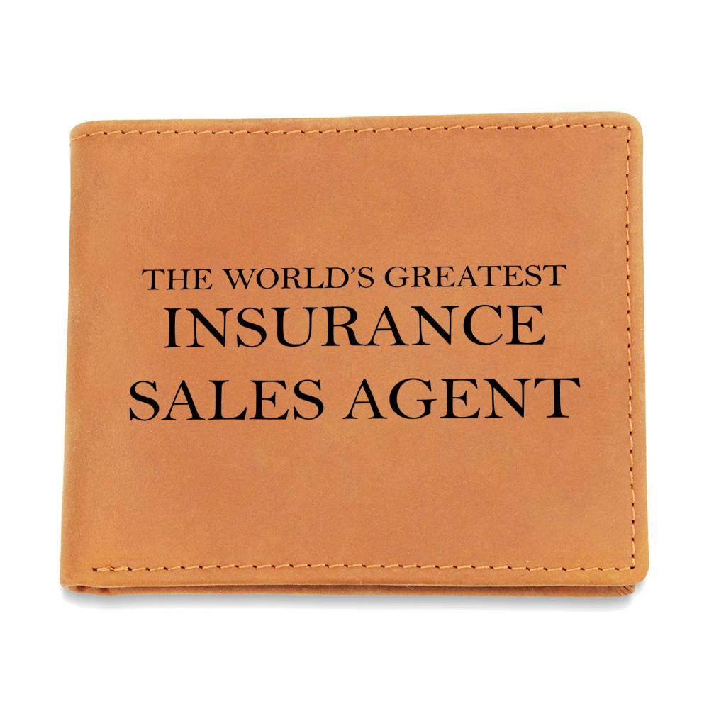 World's Greatest Insurance Sales Agent - Leather Wallet