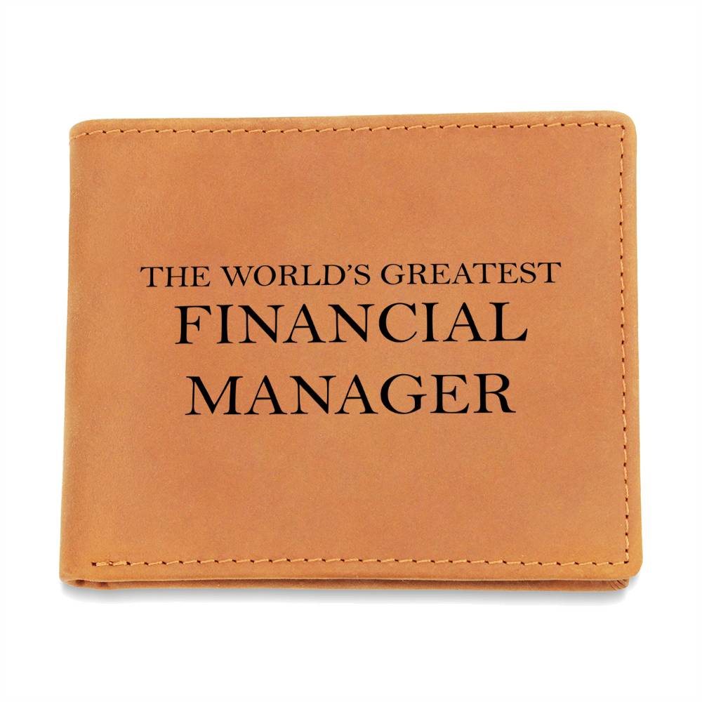 World's Greatest Financial Manager - Leather Wallet