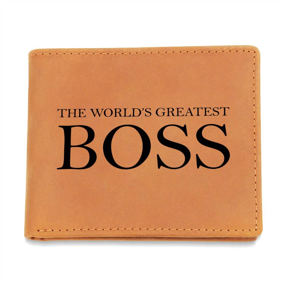 World's Greatest Boss - Leather Wallet