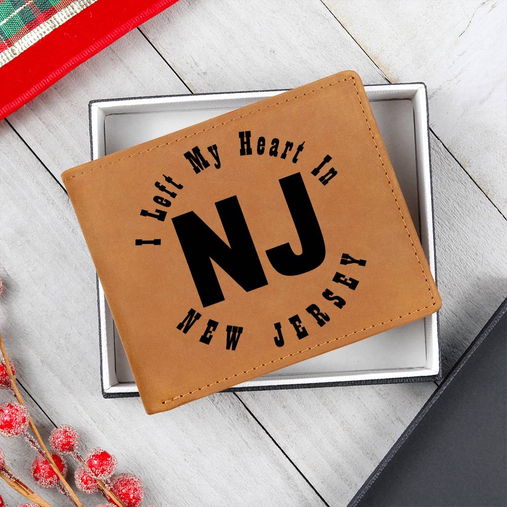 Heart In New Jersey v01 - Leather Wallet