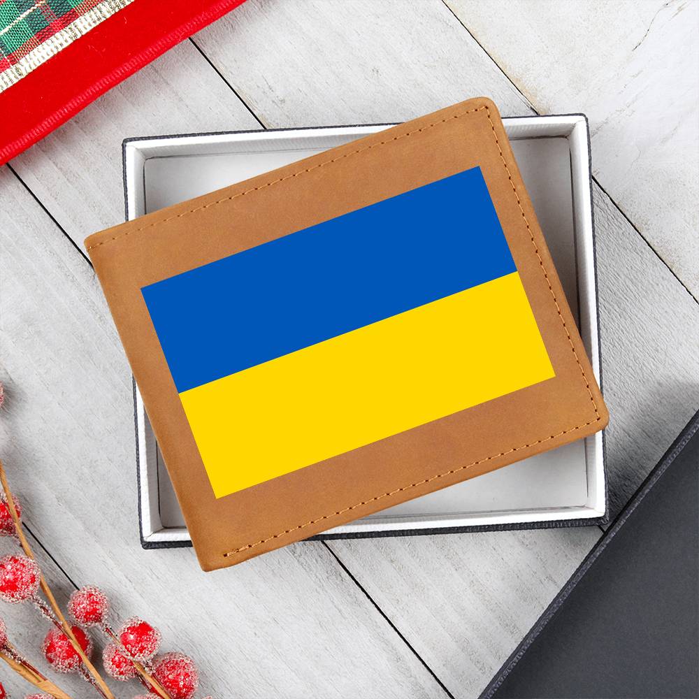 Ukrainian Flag - Leather Wallet