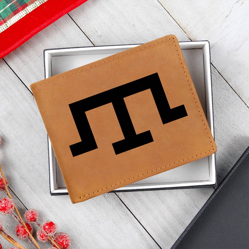 Tamga of Crimean Tatar Giray Dynasty (Black) - Leather Wallet