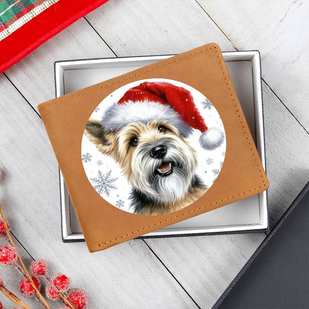 Christmas Dog - Glen of Imaal Terrier - Leather Wallet