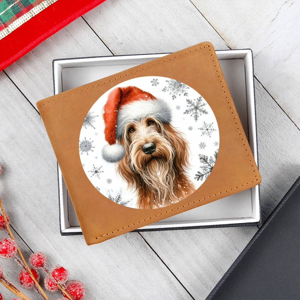 Christmas Dog - Spinone Italiano - Leather Wallet