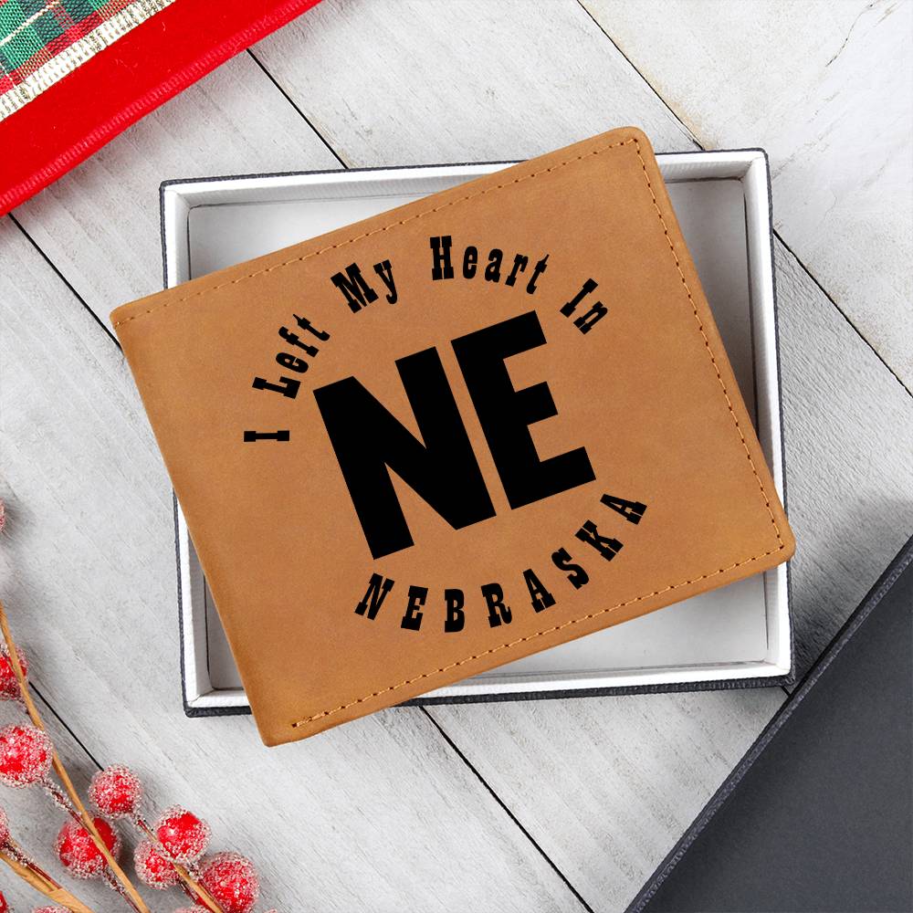 Heart In Nebraska v01 - Leather Wallet