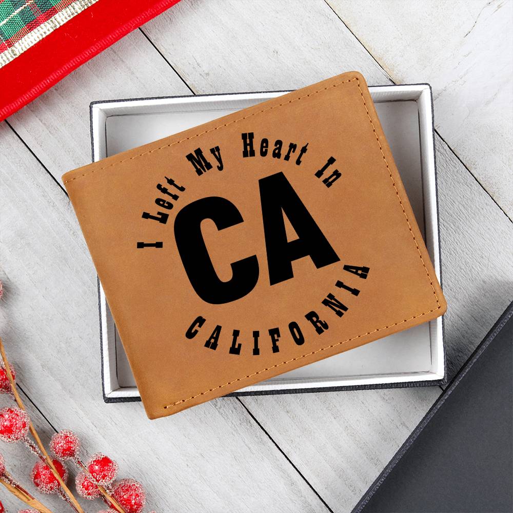 Heart In California v01 - Leather Wallet