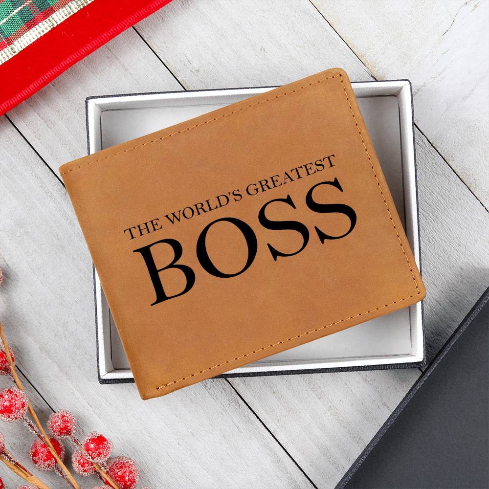 World's Greatest Boss - Leather Wallet