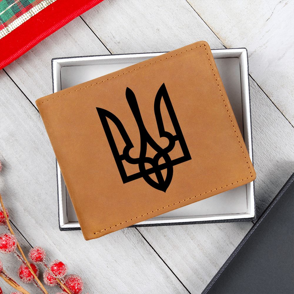 Tryzub (Black) - Leather Wallet