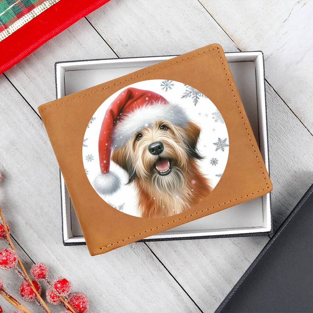 Christmas Dog - Otterhound - Leather Wallet