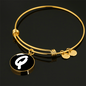 Initial Q v3b - 18k Gold Finished Bangle Bracelet