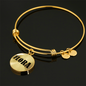 Flora v01 - 18k Gold Finished Bangle Bracelet