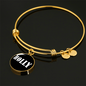 Holly v01w - 18k Gold Finished Bangle Bracelet