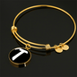 Initial T v3b - 18k Gold Finished Bangle Bracelet