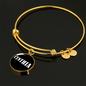 Cynthia v01w - 18k Gold Finished Bangle Bracelet