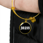 Joann v01w - 18k Gold Finished Bangle Bracelet