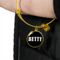Betty v01w - 18k Gold Finished Bangle Bracelet