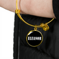 Eleanor v01w - 18k Gold Finished Bangle Bracelet
