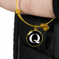 Initial Q v3a - 18k Gold Finished Bangle Bracelet