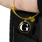 Initial G v3a - 18k Gold Finished Bangle Bracelet