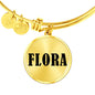 Flora v01 - 18k Gold Finished Bangle Bracelet