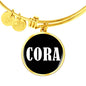 Cora v01w - 18k Gold Finished Bangle Bracelet