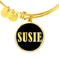 Susie v02 - 18k Gold Finished Bangle Bracelet