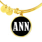 Ann v01w - 18k Gold Finished Bangle Bracelet