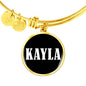 Kayla v03 - 18k Gold Finished Bangle Bracelet