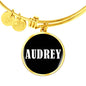 Audrey v01w - 18k Gold Finished Bangle Bracelet