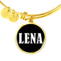 Lena v01w - 18k Gold Finished Bangle Bracelet