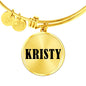 Kristy v01 - 18k Gold Finished Bangle Bracelet