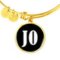 Jo v01w - 18k Gold Finished Bangle Bracelet