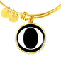 Initial O v3a - 18k Gold Finished Bangle Bracelet