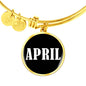 April v01w - 18k Gold Finished Bangle Bracelet