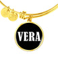 Vera v01w - 18k Gold Finished Bangle Bracelet